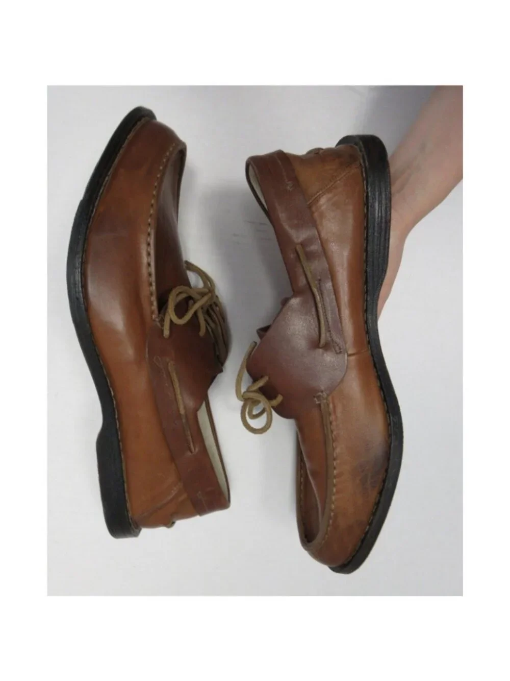 VGT Timberland Boat Shoes 11 M Leather Moccasin Moc Toe Lace Up *